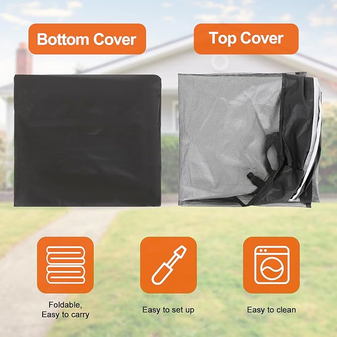 PJYuCien Mesh Top Cover - Fits 8 Panels 24 Inch Width Plastic/Metal Pet Pen Octagonal Dog Playpen (Note: Only Pen Top Cover, NO PLAYPEN)