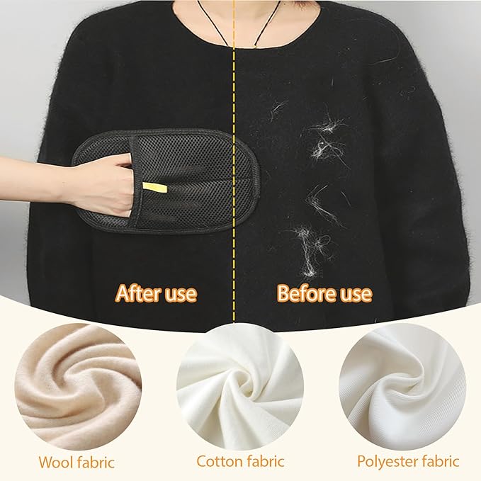 The Magic Pet Brush Hair Remover, Acssart Pet Hair Removal Glove, Electrostatic Pet Hair Removal Glove, Reusable Grooming Mitt for Cats & Dogs, Perfect for Furniture, Sofa, Carpet & Car (1PCS)