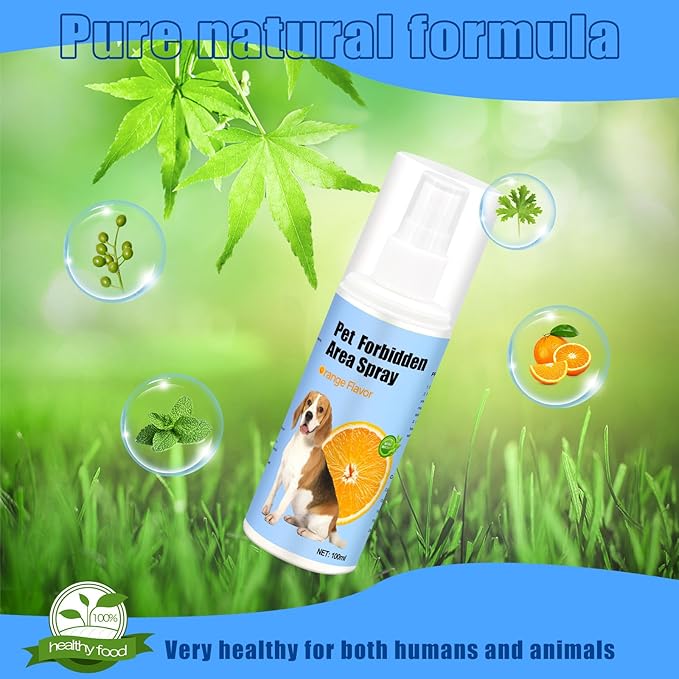 No Chew Spray for Dogs 2 Pack (100ML) Natural Ingredients Bitter Apple Spray for Dogs Alcohol Free Deterrent Spray to Stop Chewing Barking Marking and Nibbling (Blue)