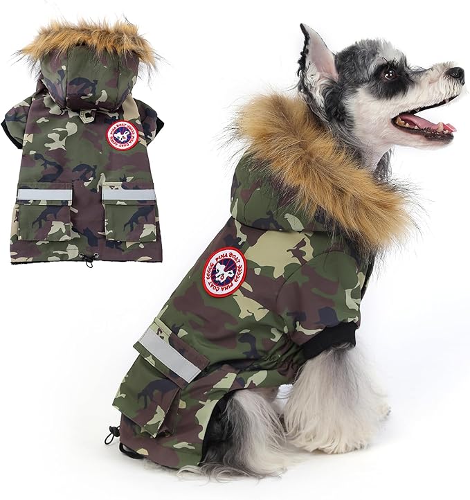 PINA Dog Coats for Small Dogs, Waterproof Dog Jacket