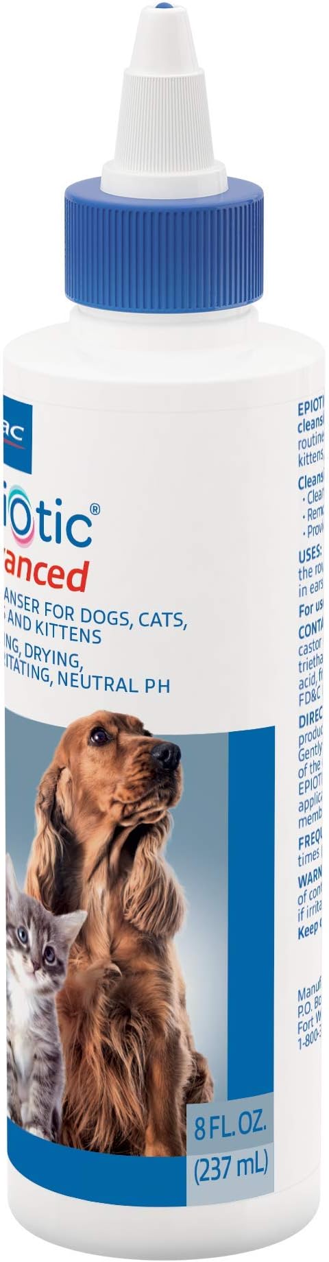 Virbac Epi-Otic Advanced Ear Cleanser for Dogs & Cats, 8 oz