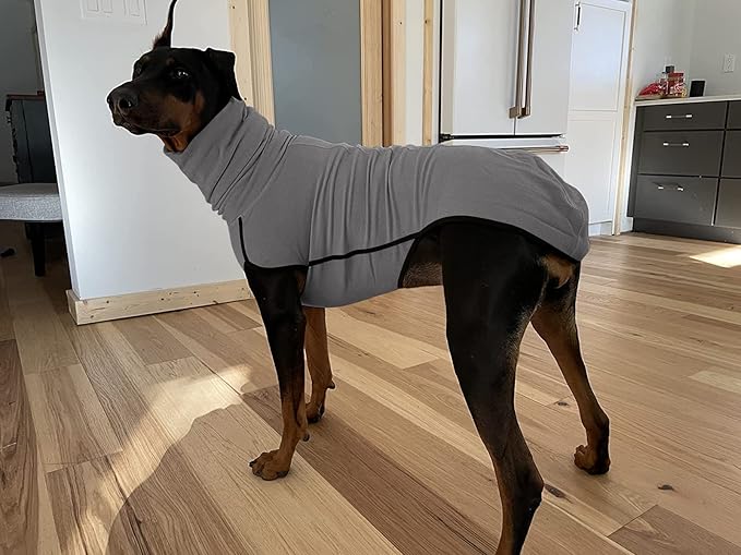 Esobo Warm Pet Clothes Winter Dog Coat Soft Vest for Small Medium Large Dogs (M,Grey)