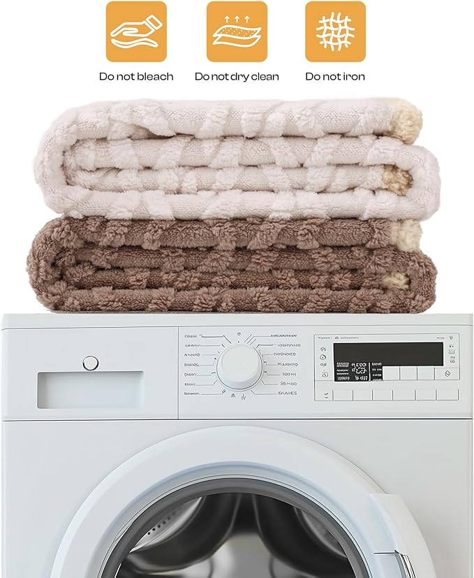 Waterproof Pet Blanket, Liquid Pee Proof Dog Blankets for Sofa Bed Couch, Reversible Sherpa Fleece Furniture Protector Cover for Small Medium Large Dogs Cats,Khaki X-Large（85" x 57"）