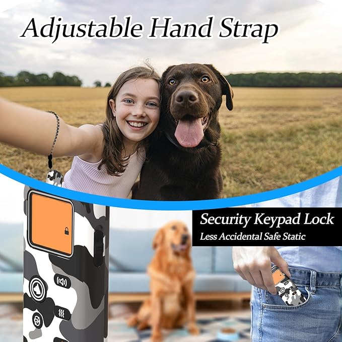 Wireless Dog Fence & Ultrasonic Training Collar -1160-Yard Adjustable Boundary for Outdoor, 6100FT Remote, 4 Modes (Beep/Vibration/Static/Ultrasonic), IPX7 Waterproof, 185-Day Standby, 2 Dogs