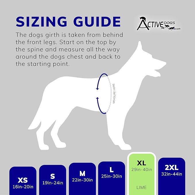 ActiveDogs Full Service Dog Kit - XL Lime - Service Vest Harness with Handle, ID Holder, ADA Cards, Medical Alert Keychain, Leash & Patches