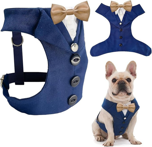 AVERYDAY Dog Tuxedo for Wedding Outfit, Dog Suit and Tie Costumes for Birthday, Halloween, Cosplay, Christmas Party, Pet Formal Wear with Bowtie, Tux for Medium Large Dogs, Bulldog, Labrador, Husky