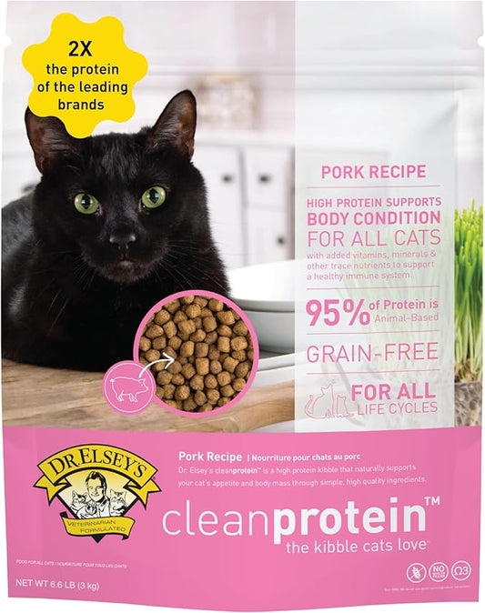 Dr. Elsey's cleanprotein Pork Cat Kibble 6.6 lb. Bag