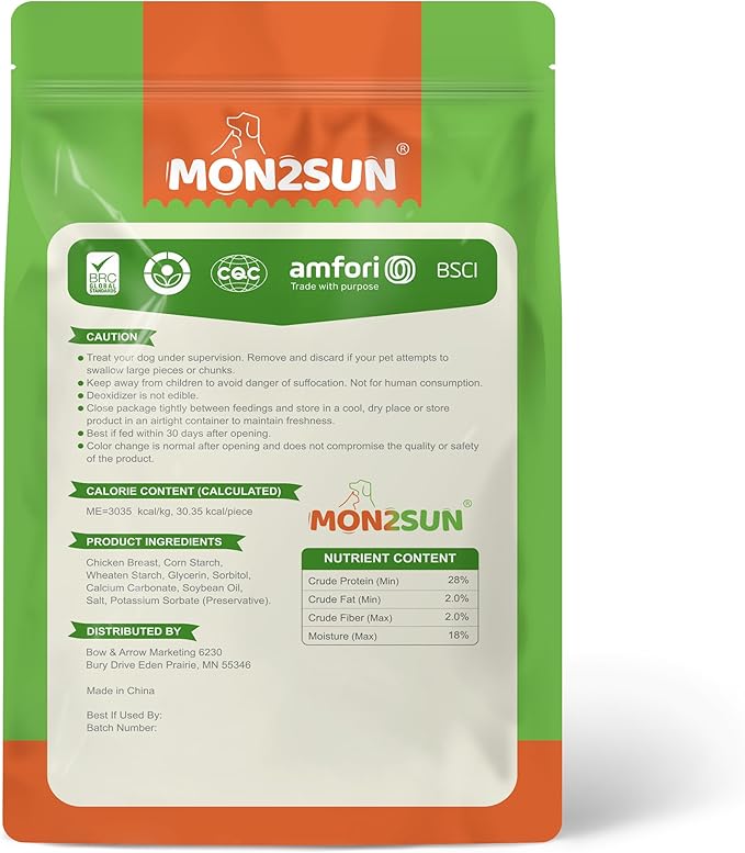 MON2SUN Dog Treats, Chicken Wrapped Calcium Bones Without Rawhide, 2.3 Inch Training Treats for Teeth Cleaning and Fresh Breath, Chews for Puppy and Small Dogs (56 Count - Pack of 1)