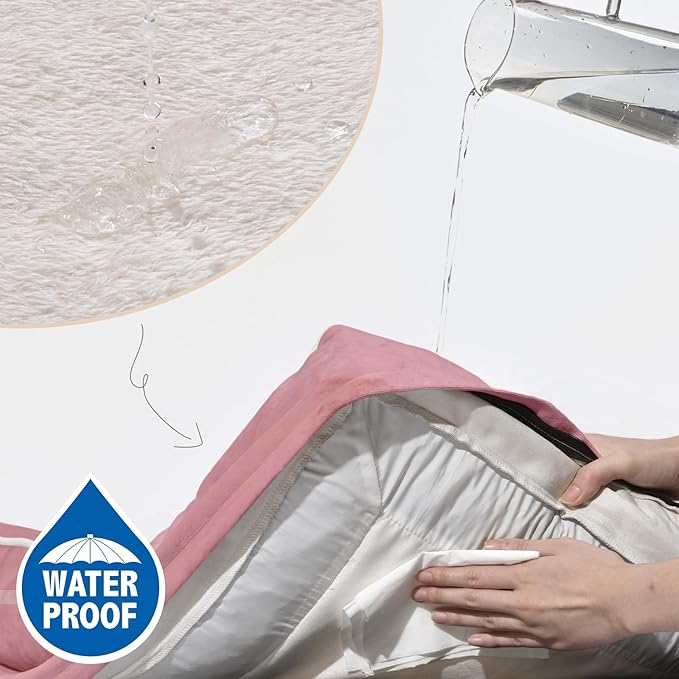 Comfort Expression Orthopedic Dog Bed for Medium Dogs 30x20 Inch, Waterproof Supportive Egg Crate Foam Medium Pet Bed with Removable Bolsters, Dog Couch with Washable Cover & Non-Slip Bottom, Pink