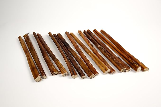 Big Lu - 12” Regular Bully Sticks, 12 Count, 100% Grass-Fed Beef Chews, Fully Digestible, Long-Lasting Treats for Aggressive Chewers, Natural Single-Ingredient Chews for Puppies and Small Dogs