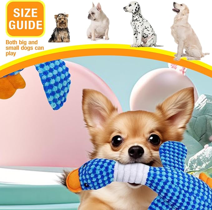 DAJOOEE 2 Pack Duck Squeaky Dog Toys Durable Dog Toys Puppy Toys for Large Medium Small Dogs