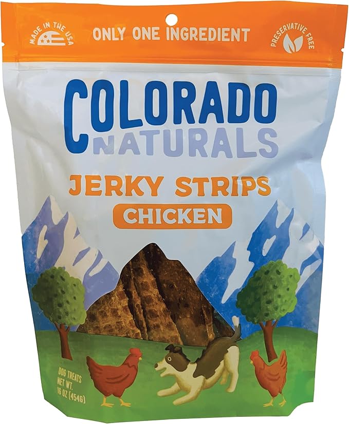 Chicken Jerky Strips Dog Treats, 16 oz – All-Natural, Made in USA, No Fillers or Preservatives – Promote Bone and Joint Health