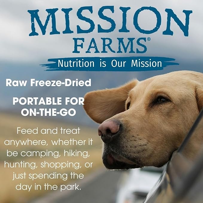 Mission Farms Freeze-Dried Raw Dog Food Pork & Pumpkin Complete & Balanced for All Life Stages, 14 oz