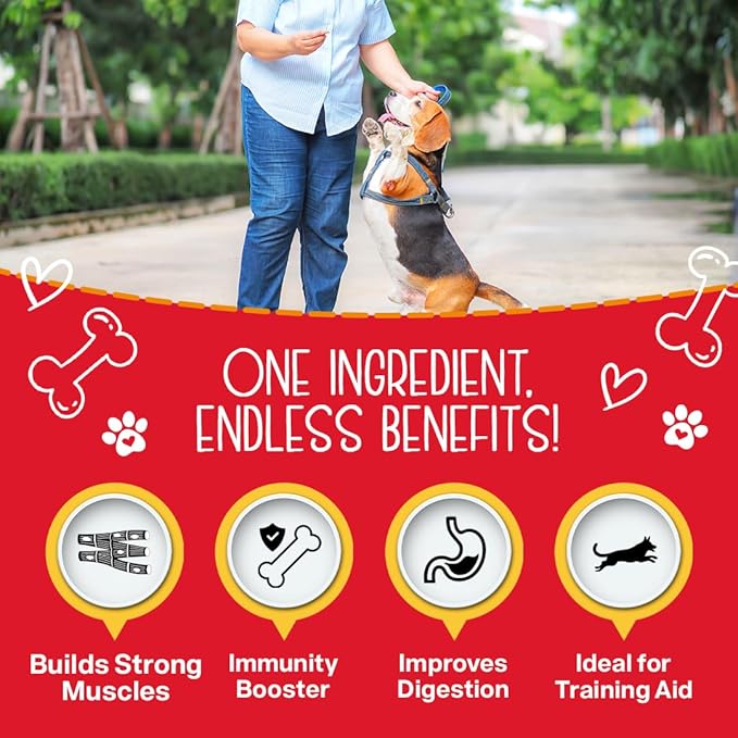 100% Pure Beef Liver Bites, Healthy Freeze Dried Dog Treats, 17.6 oz, All Natural, Grain Free, High Protein & Zero Additives, Made in USA, Packed with Nutrients and Vitamins