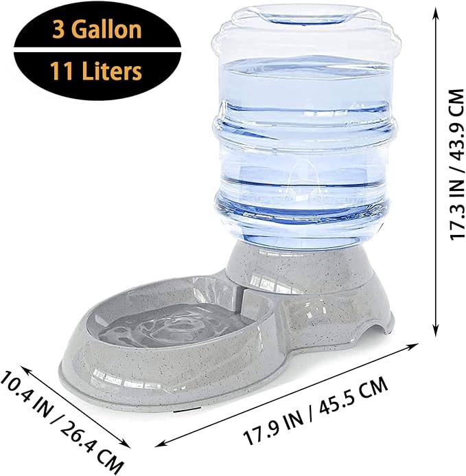 Automatic Dog Water Dispenser, 3 Gallon| 11L Gravity Automatic Pet Water Dispenser Station, Pet Waterer for Dogs and Cats, Large Capacity Water Feeder