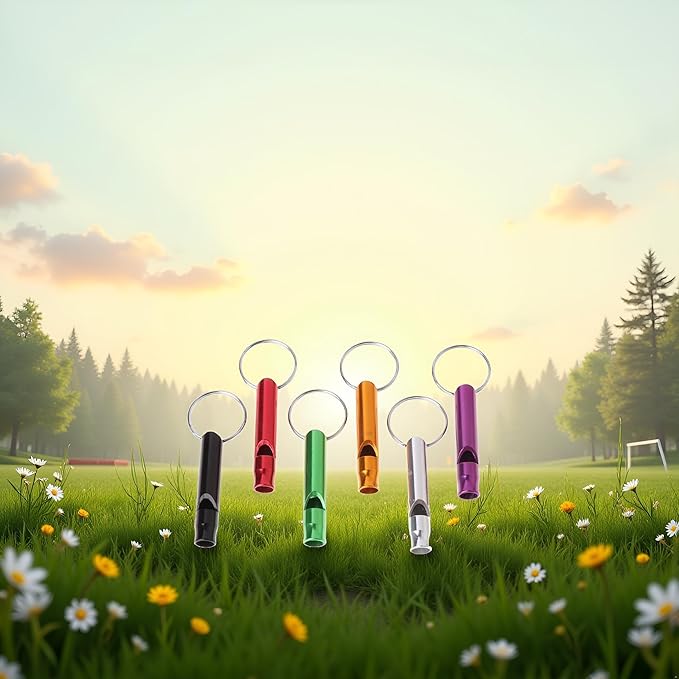 6Pcs Ultrasonic Dog Training Whistle - Metal Anti-Barking and Recall Whistles for Small to Large Dogs | Silent Dog Whistle for Pet Training,Pet Training Tools, Anti-Barking Devices