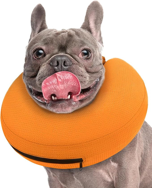 Supet Inflatable Dog Cone Collar for After Surgery Donut, Soft Dog Cones for Small Medium Large Dogs Pets, E Collar Pet Neck Donut Collar Alternative After Surgery