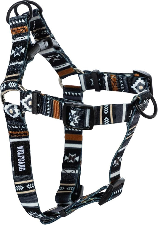 Wolfgang Heavy Duty Adjustable Dog Harness, Pull-Tested to Over 800 lbs for Walking & Training, NewMoon Print, Small