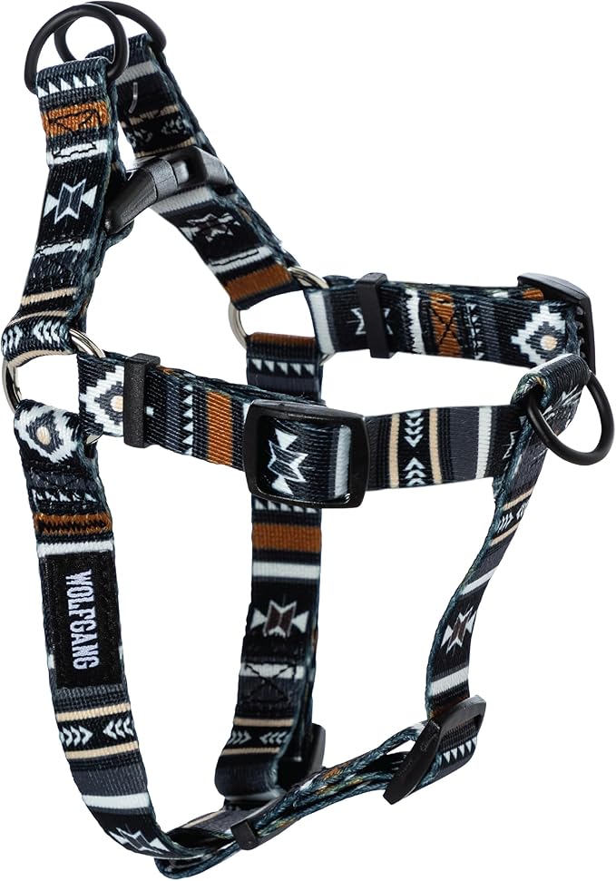 Wolfgang Heavy Duty Adjustable Dog Harness, Pull-Tested to Over 800 lbs for Walking & Training, NewMoon Print, Extra Large