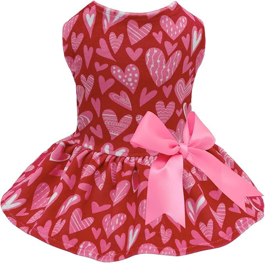 CuteBone Velvet Dog Dresses for Small Dogs, Stylish & Soft Fabric, Comfortable Fit for Everyday Wear, Perfect for Special Occasions NCVA05L