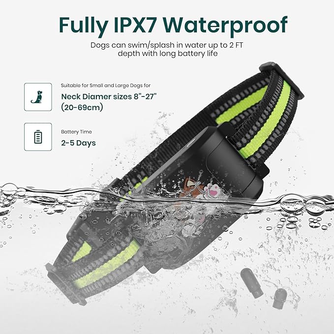 GPS Dog Electronic Fence, Wireless Training Collar- No Subscription Required, Customizable Boundaries via App 3280 FT, IPX7 Waterproof Rechargeable Collar, Smart Training Fence, Automatic Sleep/Wake