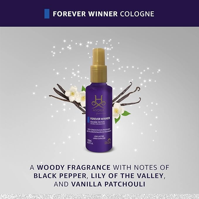 Hydra Groomers’ Forever Winner Cologne, Cat and Dog Cologne Spray, 4.4 fl. oz.