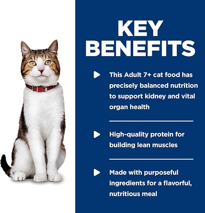 Hill's Science Diet Adult 7+, Senior Adult 7+ Premium Nutrition, Wet Cat Food, Beef Minced, 5.5 oz Can, Case of 24