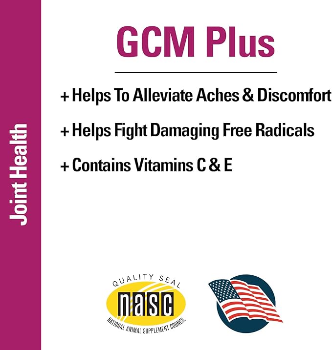 Vet Classics GCM Plus Hip & Joint Support Dog Supplement – Includes MSM, Chondroitin, Glucosamine – Supports Healthy Joints, Flexible Hips in Dogs – Chewable Tablets 120 Ct.