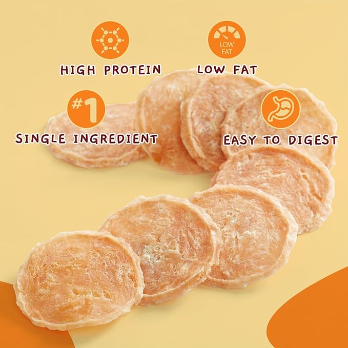 Jungle Calling Dog Treats - Single Ingredient Chicken Chips, Crunchy Jerky Training Treats for Dogs, 6 oz