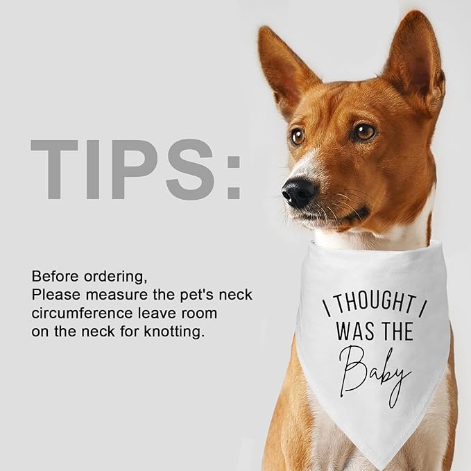 2 Pack Dog Bandanas for Pregnancy Announcement, Cute Adjustable Pet Bandana Scarf for Small Medium Large Dogs, Gender Reveal Puppy Accessories, Soft Breathable Fabric for Puppy Cats