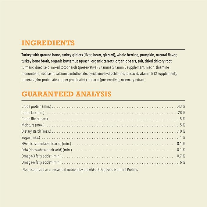 ACANA Grain-Free High Protein Freeze Dried Dog Food & Topper Free-Run Turkey Recipe Patties 14oz Bag