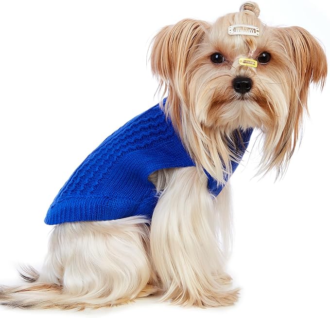 Stretchy Cat Sweater - 17 Colors & 6 Sizes | Snug Winter-Ready Knit for Boy/Girl Cats & Kittens(Dark Blue, X-Large)