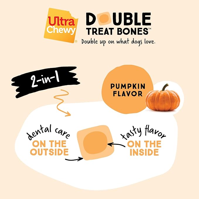 Ultra Chewy Gourmet Flavors: Long-Lasting Chews Made in USA, Highly Digestible, for Aggressive Chewers - Sweet Potato Pie, Turkey and Cranberry, Pumpkin Flavors (6 Count)