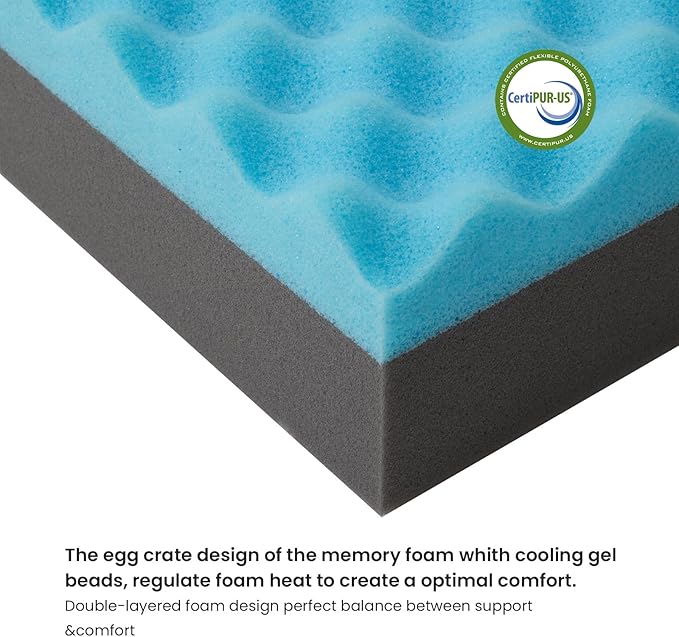 Orthopedic Memory Foam Dog Bed,Cooling Dog Beds for Large Dogs,Washable Pet Beds for Crate with Plush Cover, Waterproof Lining, L(35inch)