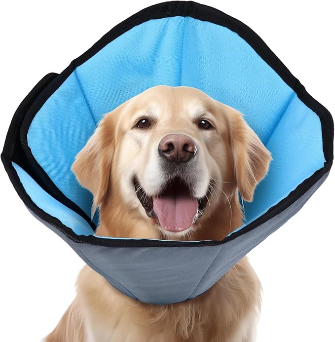 Dog Cone Collar for Dogs After Surgery Extra Long, Adjustable Comfy Dog Elizabethan Pet Collar Cone for Large Dogs Anti-Lick Protective Wound