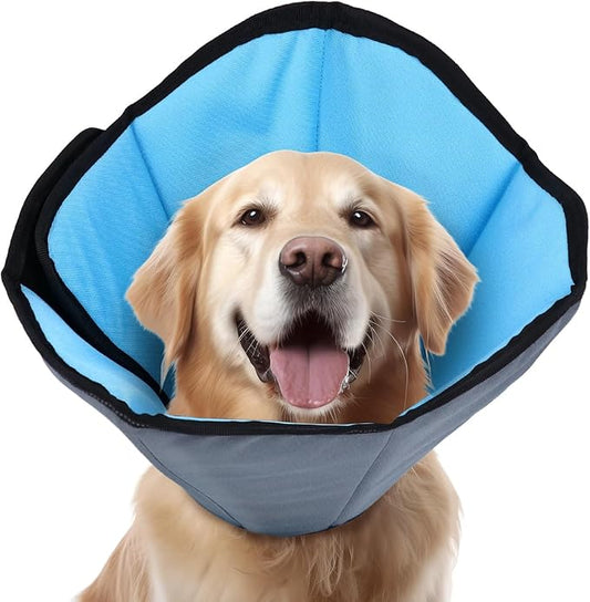 Dog Cone Collar for Dogs After Surgery Extra Long, Adjustable Comfy Dog Elizabethan Pet Collar Cone for Large Dogs Anti-Lick Protective Wound