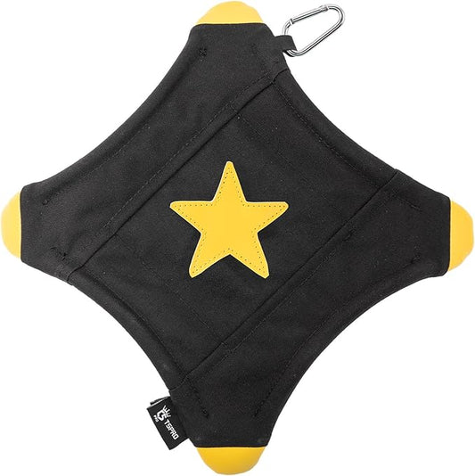 TSPRO Tactical Dog Flying Discs, Anti-Rip Nylon for Aggressive Chewers & Medium to Large Dogs, Water Floating Arched Flyer, Lightweight and Portable for Parks/Beach/Camping/Training (9", Black)