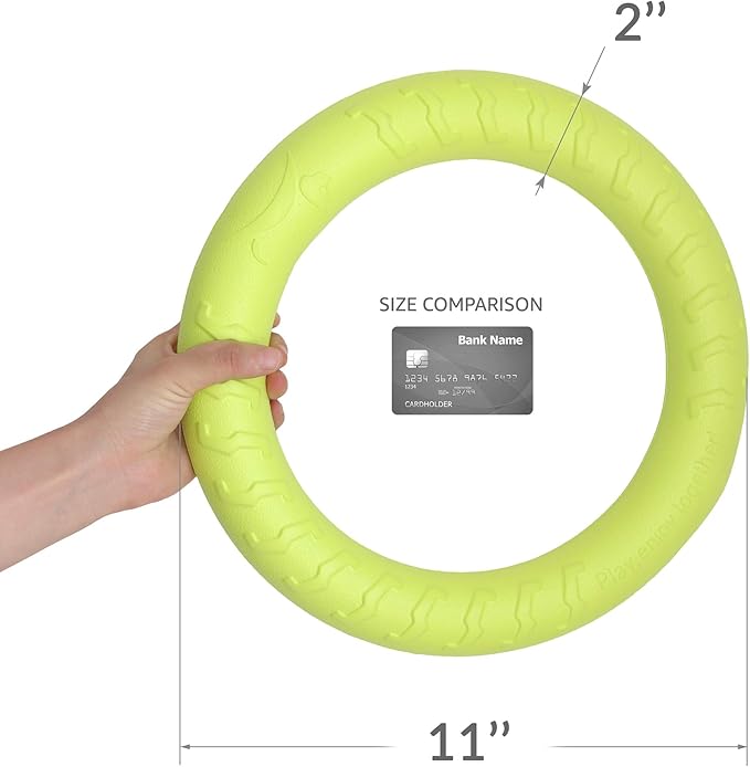 PetSpy Dog Training Ring for Outdoor Fitness Floatable Pulling Toy and Flying Disc Interactive Play Tool for Small Medium Large Dogs