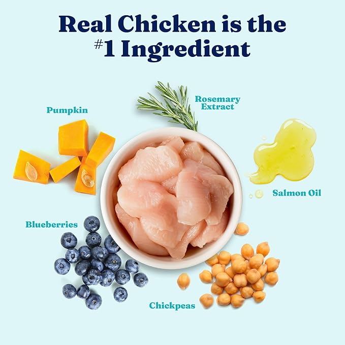 Solid Gold Toy & Small Breed Dry Dog Food Small Bites – Real Chicken, Grain Free Gluten Free, High Fiber Healthy Kibble w/Probiotics for Gut Health & Digestion Support– All Ages – NutrientBoost™ –11LB