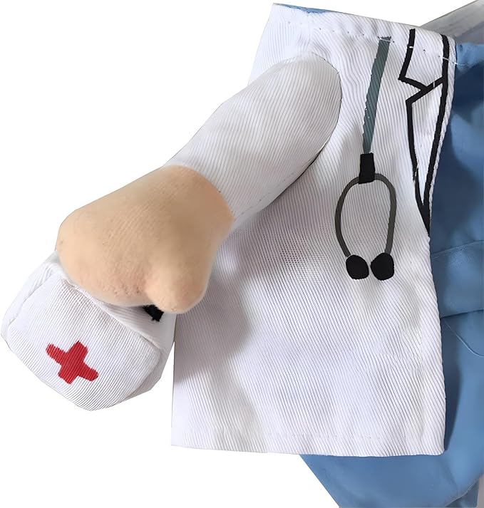 NACOCO Dog Cat Doctor Costume Pet Doctor Clothing Halloween Jeans Outfit Apparel (XS)