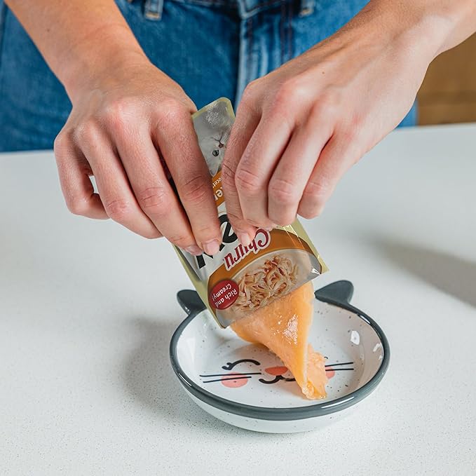 INABA Churu Stew for Cats, Side Dish Pouch with Vitamin E, 1.4 Ounces per Pouch, 12 Pouches, Chicken with Scallop Recipe