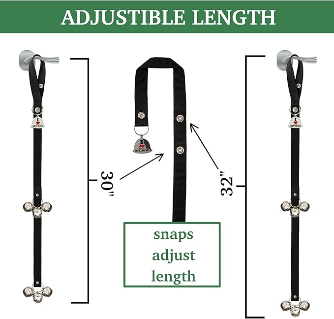 Caldwell's Pet Supply Co. Dog Potty Bells, Dog Door Bell, Bells To Go Outside, Potty Training Bell, Dogs Doorbell, Dogs Potty Doorbell, Ring To Go Pee, All Breed Puppy Training Tool - White (Set of 2)