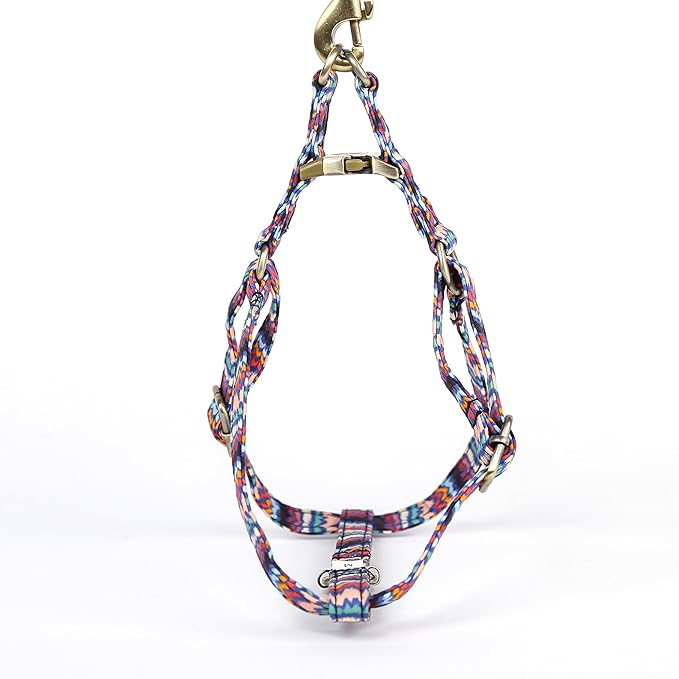 Angie and Allie Organic Cotton Personalized Step in Dog Harness,Custom Dog Halter Vests,Adjustable No Pull Canine Halter Harness for Small Medium Large Dogs