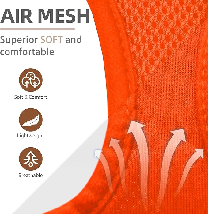 PUPTECK Adjustable Dog Harness Collar and Leash Set Step in No Pull Pet Harness for Small Medium Dogs Puppy and Cats Outdoor Walking Running, Soft Mesh Padded Reflective Vest Harnesses