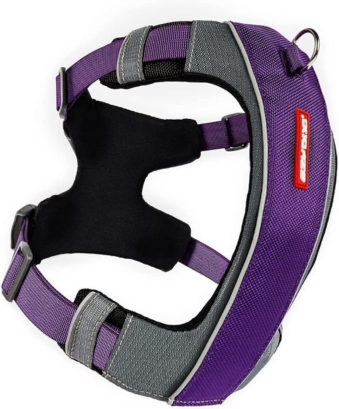 EzyDog X-Link Dog Harness – Reflective and Padded No Pull Dog Harness for Training and Everyday Walks with 2 Leash Attachment Points (X-Small, Purple)