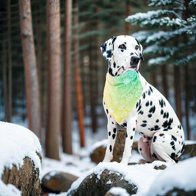 7 Pack Winter Dog Bandanas for Large Dogs Breed Sewing Hemming 33 Inch XL Dog Bandanas Adjustable Scarves Grooming L