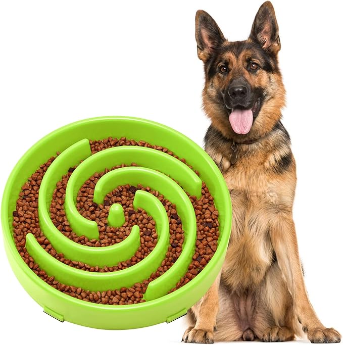 JASGOOD Slow Feeder Dogs Bowl for Large Medium Dogs,Anti-Gulping Pet Slower Food Feeding Bowls Stop Bloat,Preventing Choking Healthy Design Dogs Bowl