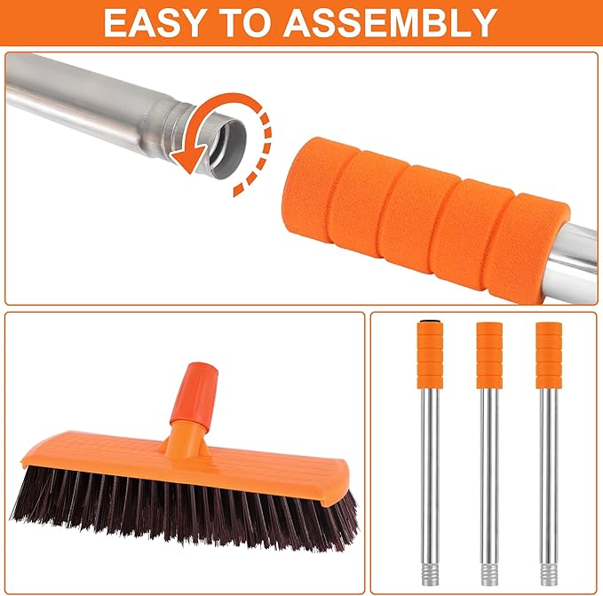 Chicken Poop Scooper Shovel Rake Scrub Brush for Chicken Coop Supplies Accessories for Cleaning