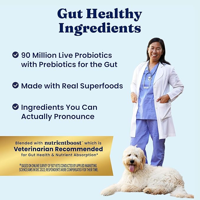 Solid Gold Salmon Dog Food for Sensitive Stomachs – Grain Free & Gluten Free Kibble w/Probiotics to Support Gut Health & Digestion - Sensitive Stomach Dog Food for All Ages – Nutrientboost™ – 3.75 LB