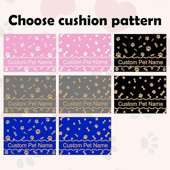 Personalized Dog Cat Food Mat Waterproof Non Slip Pet Bowl Mat Absorbent Quick Dry Custom Name Feeding Mat for Floors Dog Cat Supplies Claw